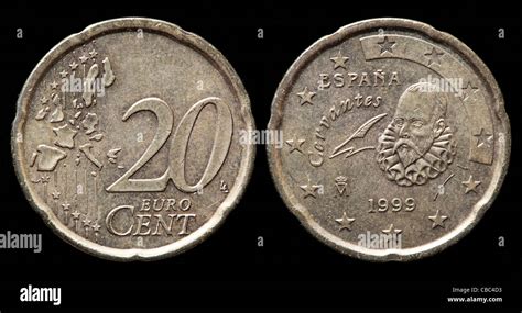 20 Euro Cent Coin Spain 1999 Stock Photo Alamy