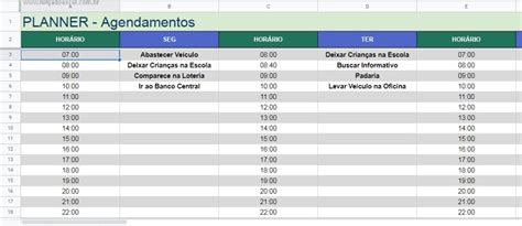 Como Criar Um Planner No Planilhas Google Ninja Do Excel