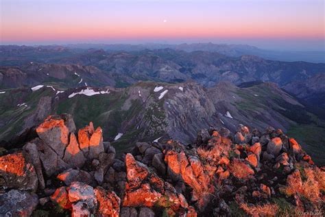 Sunrise Over The San Juans As Seen From The Summit Of Wetterhorn Peak