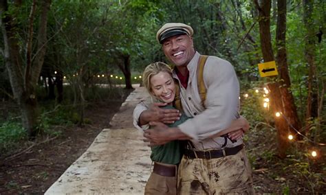 emily blunt and dwayne johnson tease jungle cruise as production begins movie marker