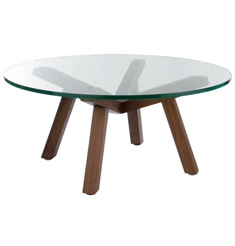 Modern round glass & wood coffee table: 15 Best Collection of Round Wood and Glass Coffee Tables