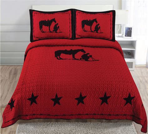 That is what we thought too! Praying Cowboy Horse Star Western Brown Quilt Bedspread ...