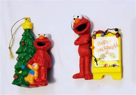 Elmo Sesame Street Christmas Tree Ornaments Set Of 2 2007 2020 1699