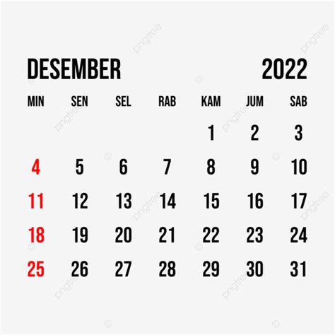 Kalender Indonesia Bulan Desember 2022 Kalender Bulan Desember 2022