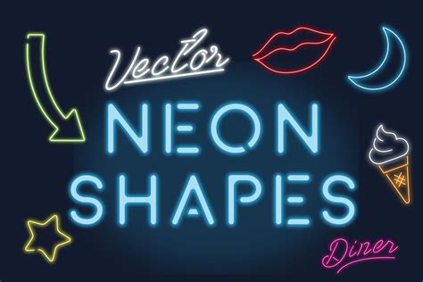 Neon Sign Shapes Vector Pack Neon Signs Neon Shapes