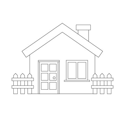 House Outline Doodle Templates House Clipart House Template House My