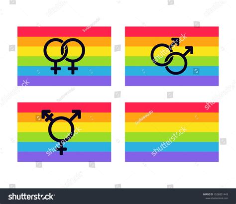 set lgbt rainbow flags different types 스톡 일러스트 1528851443 shutterstock