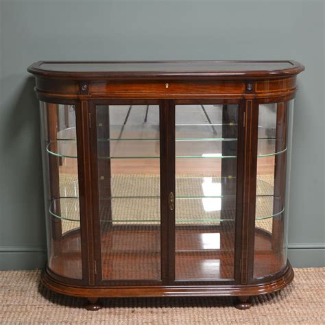 High Quality Victorian Mahogany Antique Display Cabinet Antiques