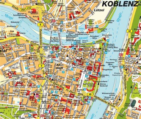 Oberhalb der karte befindet sich ein formular, in dem sie die adresse, die sie suchen wollen, eingeben können. Map of Koblenz