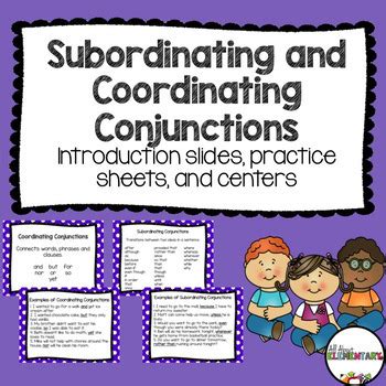 These linking words come in various different guises, with their own specific functions. Coordinating and Subordinating Conjunctions by All About ...