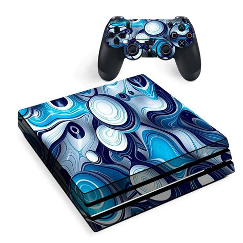 Skin For Sony Ps4 Pro Console Decal Stickers Skins Cover Mixed Blue