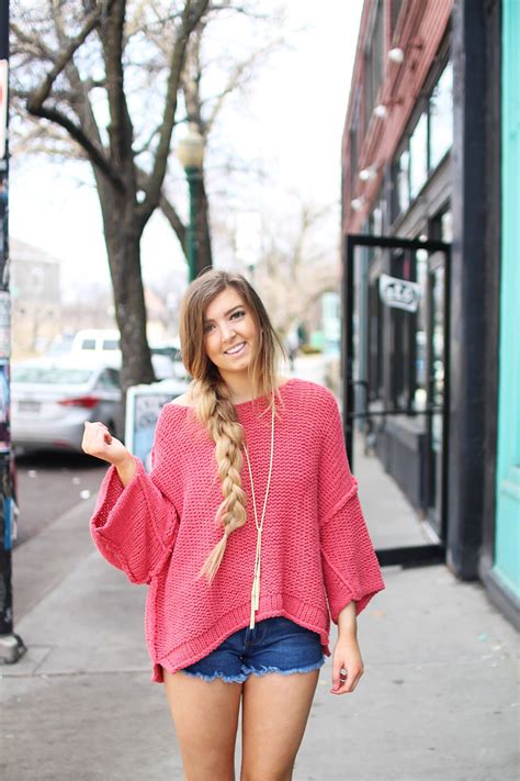 The Perfect Slouchy Sweater I Love This Coral Off The Shoulder Sweater