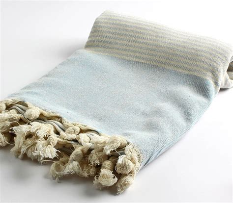 Cacala Hand Loomed Pestemal Striped Turkish Bath Towel 34x66 100