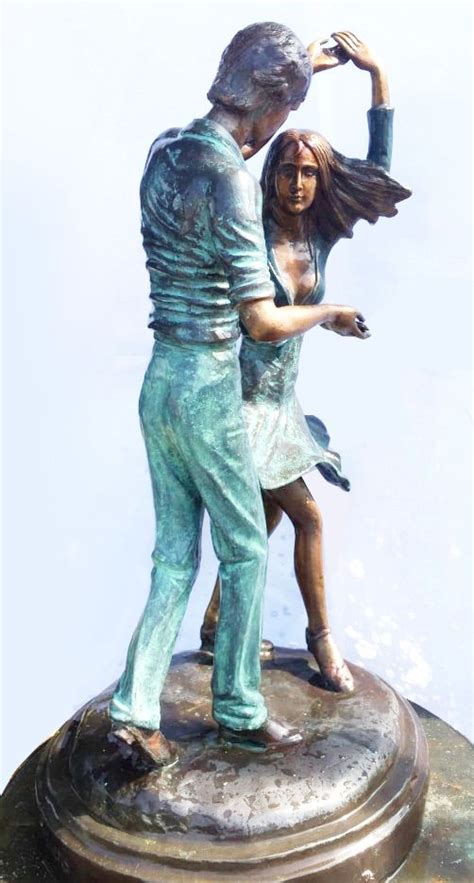 Heres To Life Finished Bronze Statue Of Young Couple Dancing