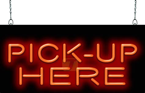 Pick Up Here Neon Sign Fg 15 81 Jantec Neon