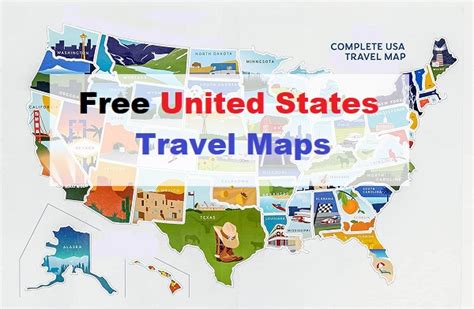 Free Printable Travel Map Of Usa United States America Map Of Worlds