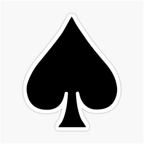 The Ace Symbol Of A Spades Design Sticker For Sale By Kevin Michael