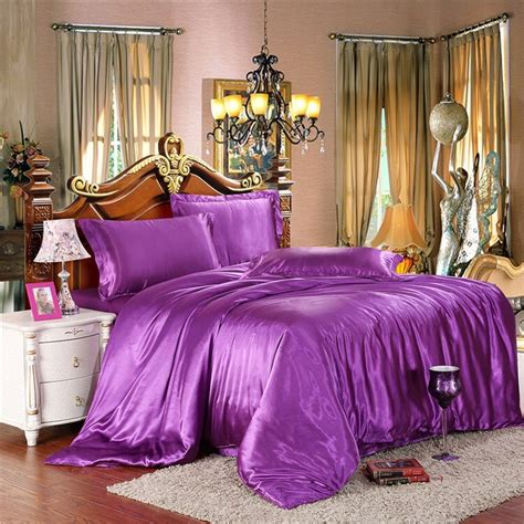 Hot 100 Pure Satin Silk Bedding Set Home Textile Full Queen King Size Bed Sheet Bedclothes