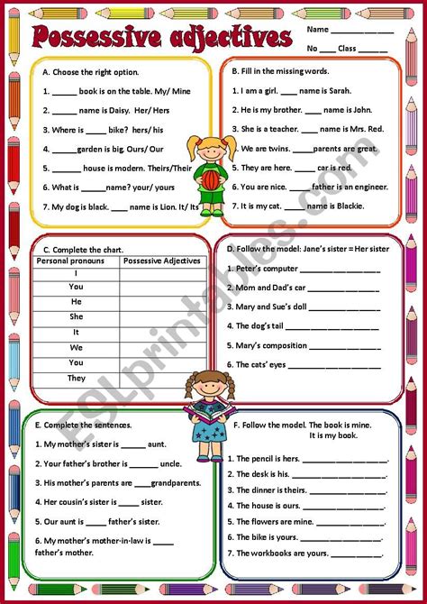 Possessive Adjectives Esl Worksheet By Macomabi Free Download Nude Photo Gallery