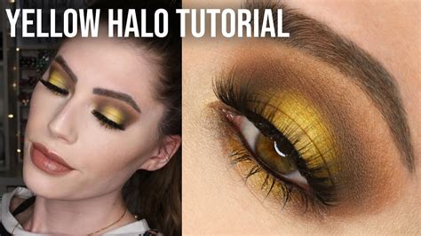 Yellow Cut Crease Halo Eyeshadow Tutorial For Hooded Eyes Yellow And