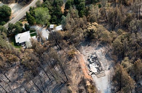 Aerial View Of California Fire Destruction Shows Extent Of Devastation
