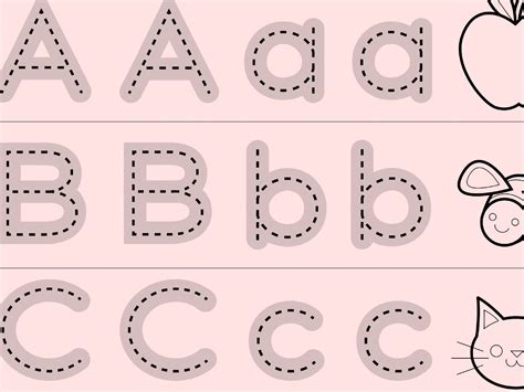 Abc Practice Worksheets For Kindergarten Trace The Abcs Printable