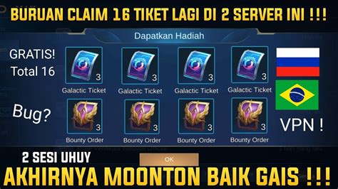 Buruan Claim Tiket Lagi Di Server Ini Pakai Vpn Di Sesi Event