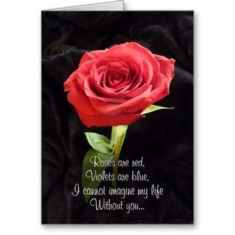 Dramatic Red Rose Proposal Card With Poem White Roses Red Roses Rose