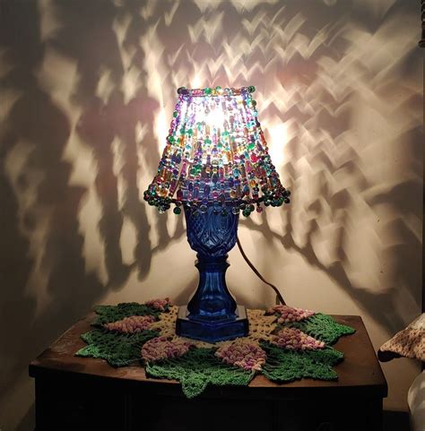 Glass Beaded Lampshade Beaded Lampshade Lamp Shade Novelty Lamp