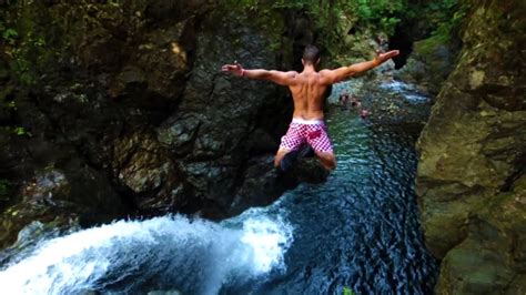 Epic Cliff Jumping And Waterfall Slide Extreme Danger Youtube