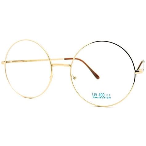 super oversized round circle frame clear lens glasses 25 brl liked on polyvore featuring