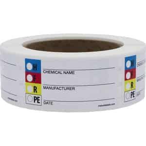 Writable Hmis Chemical Labels X In Chemical Safety