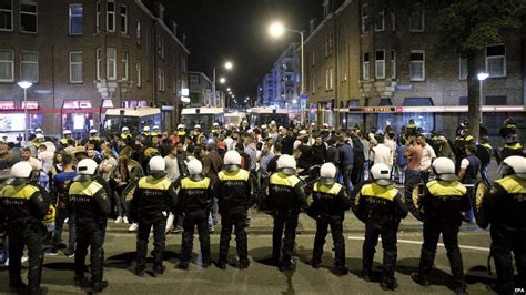 Dutch Police Detain 200 After Riot In The Hague Bbc News