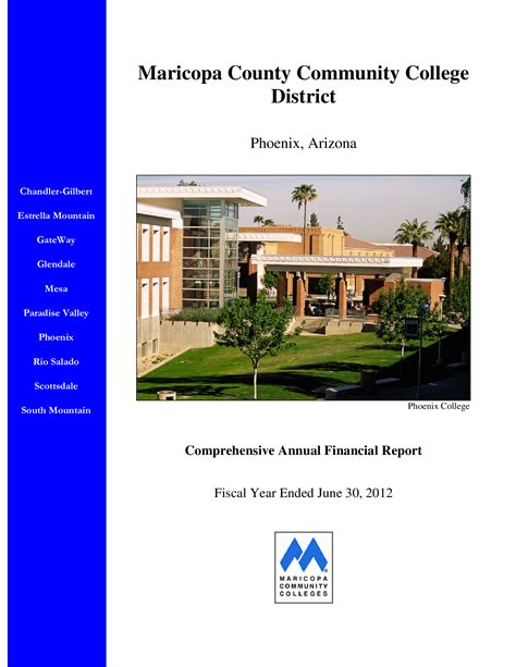 2012 Maricopa County Community College District Comprehensive Annual