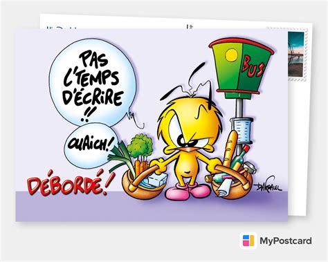 Le Piaf Débordé Comic And Cartoon Cards 🎭😜 Send Real Postcards Online