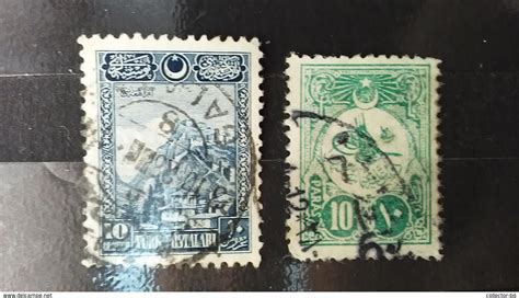 Rare Set Lot 10 Grouch10 Paras Turkey Ottoman Empire Stamp Timbre