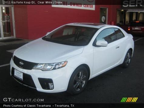 Wondering what kia vehicles a specific dealer has in stock? Clear White - 2011 Kia Forte Koup EX - Stone Interior ...