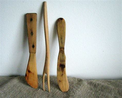Vintage Wooden Spreaders Set Of 3 Handcarved Spreading Knives A Lot And