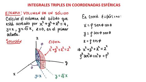 Integral Triple En Coordenadas Esféricas I Youtube