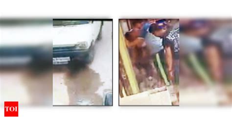 caught on camera how doctor was hit delhi news times of india