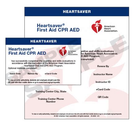 American Heart Association AHA Heartsaver First Aid CPR AED Training