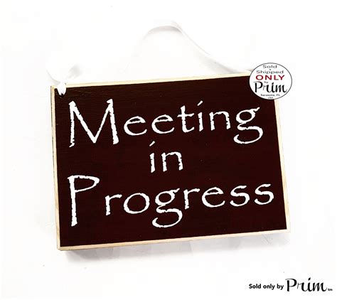 8x6 Meeting In Progress Custom Wood Sign In Session Please Do Etsy
