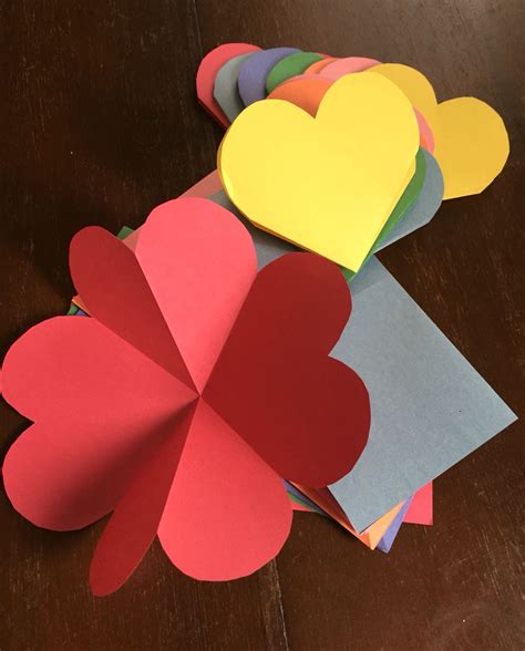 Easy, fun 3 fold origami heart valentines cards ...