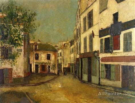 Maurice Utrillo Place Du Tertre In Montmartre Oil Painting