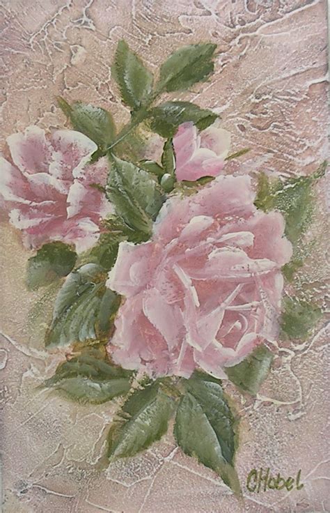 Romantic Country And Rose Paintings Just Roses Shabby Chic Print By