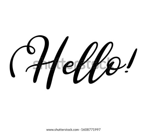 Hello Handwriting Font Style Can Use Stock Vector Royalty Free