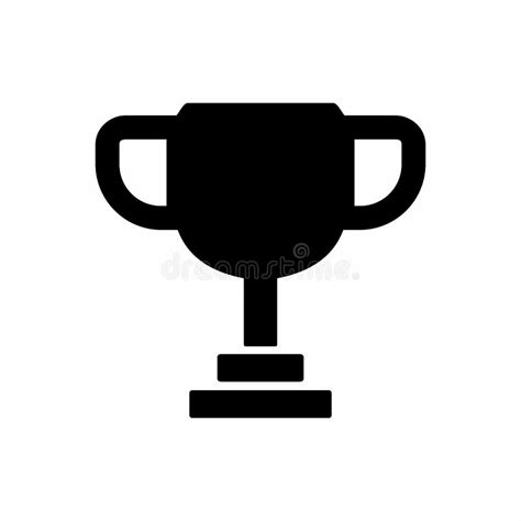 Simple And Clean Trophy Champion Achievement Silhouette Vector Icon
