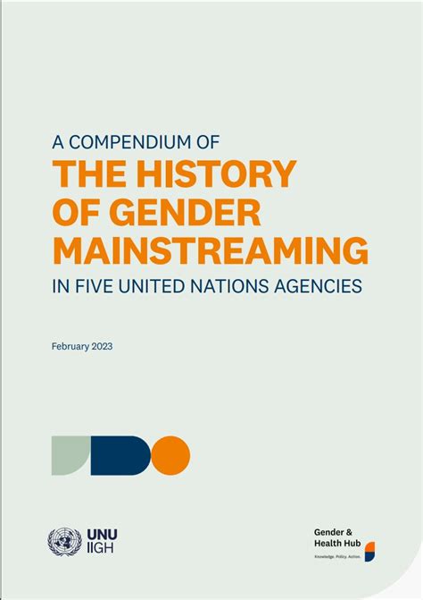 A Compendium Of The History Of Gender Mainstreaming In Five United