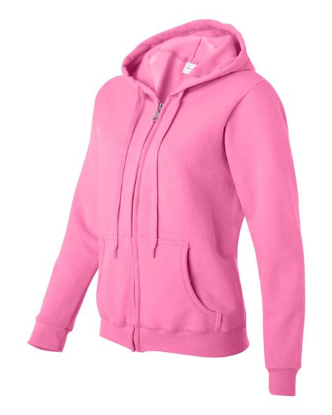 Full Zip Ladies Hoodie Pink Only You Choose Design