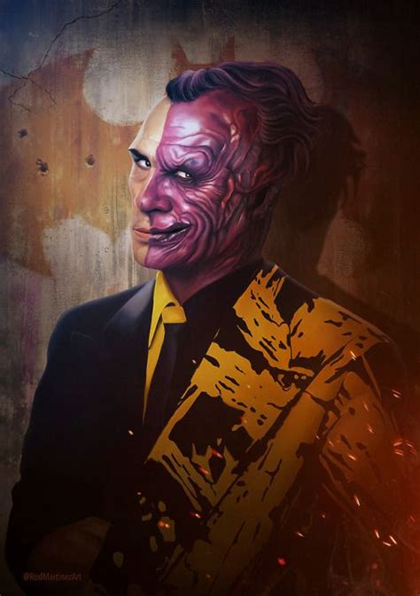 Tommy Lee Jones As Two Face Batman Forever By Rodrigo Martinez Two